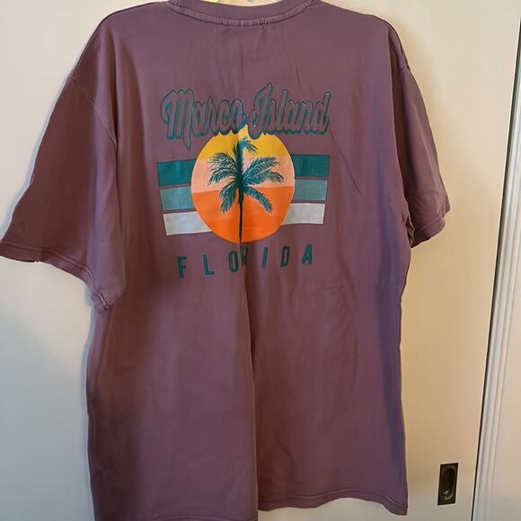 Marco Island Florida Chest Pocket T-Shirt Purple XXL - Picture 6 of 6